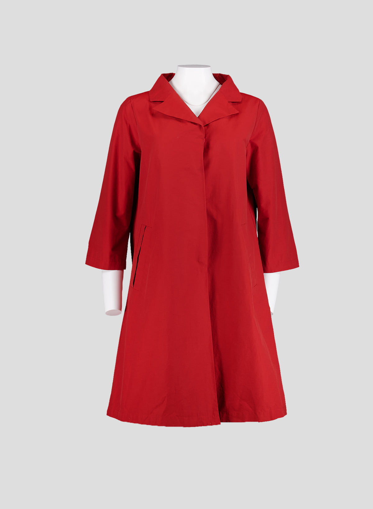 011 Vintage A-line Coat — Red