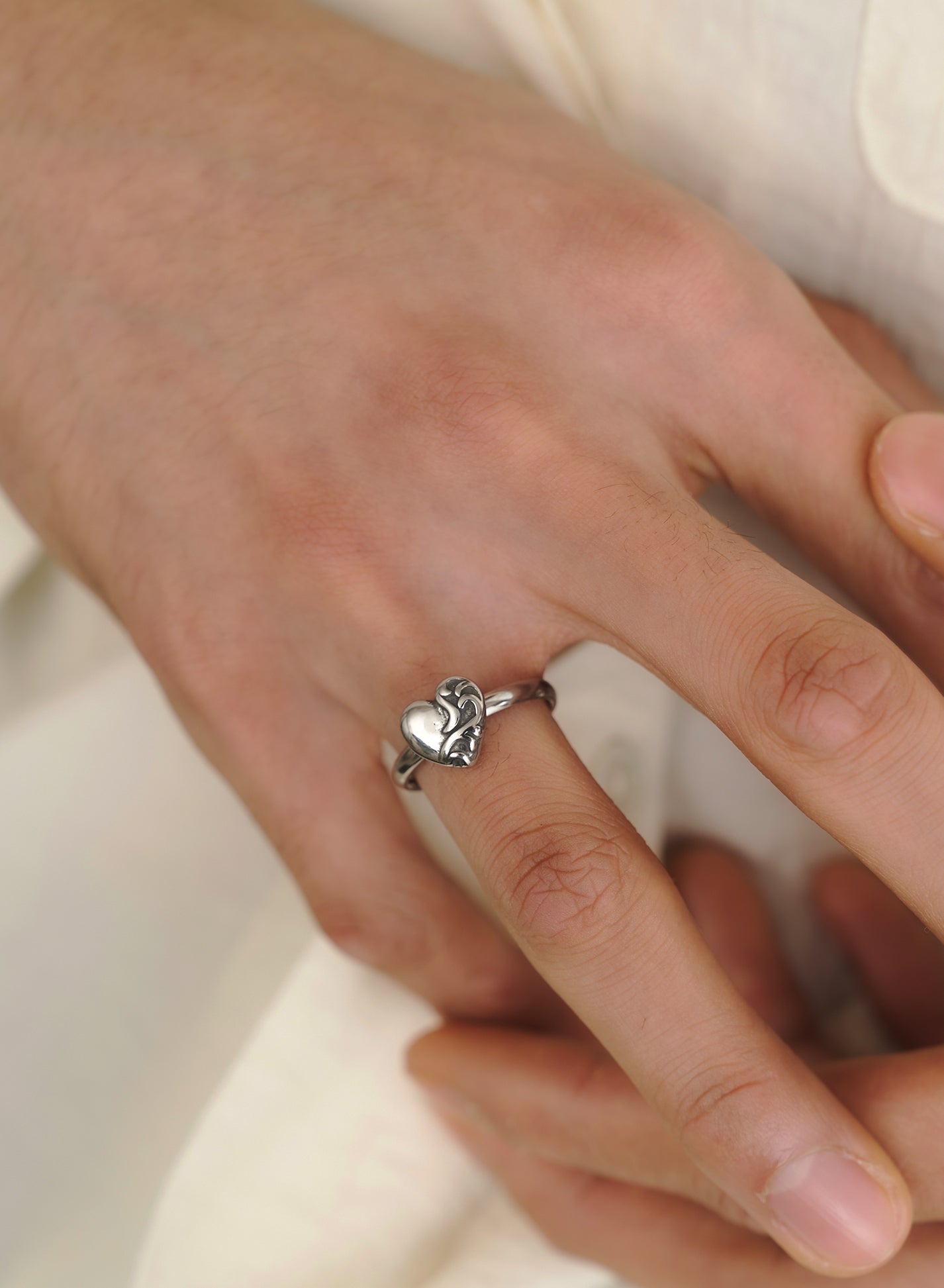 Vintage Heart Ring  • Surgical Steel