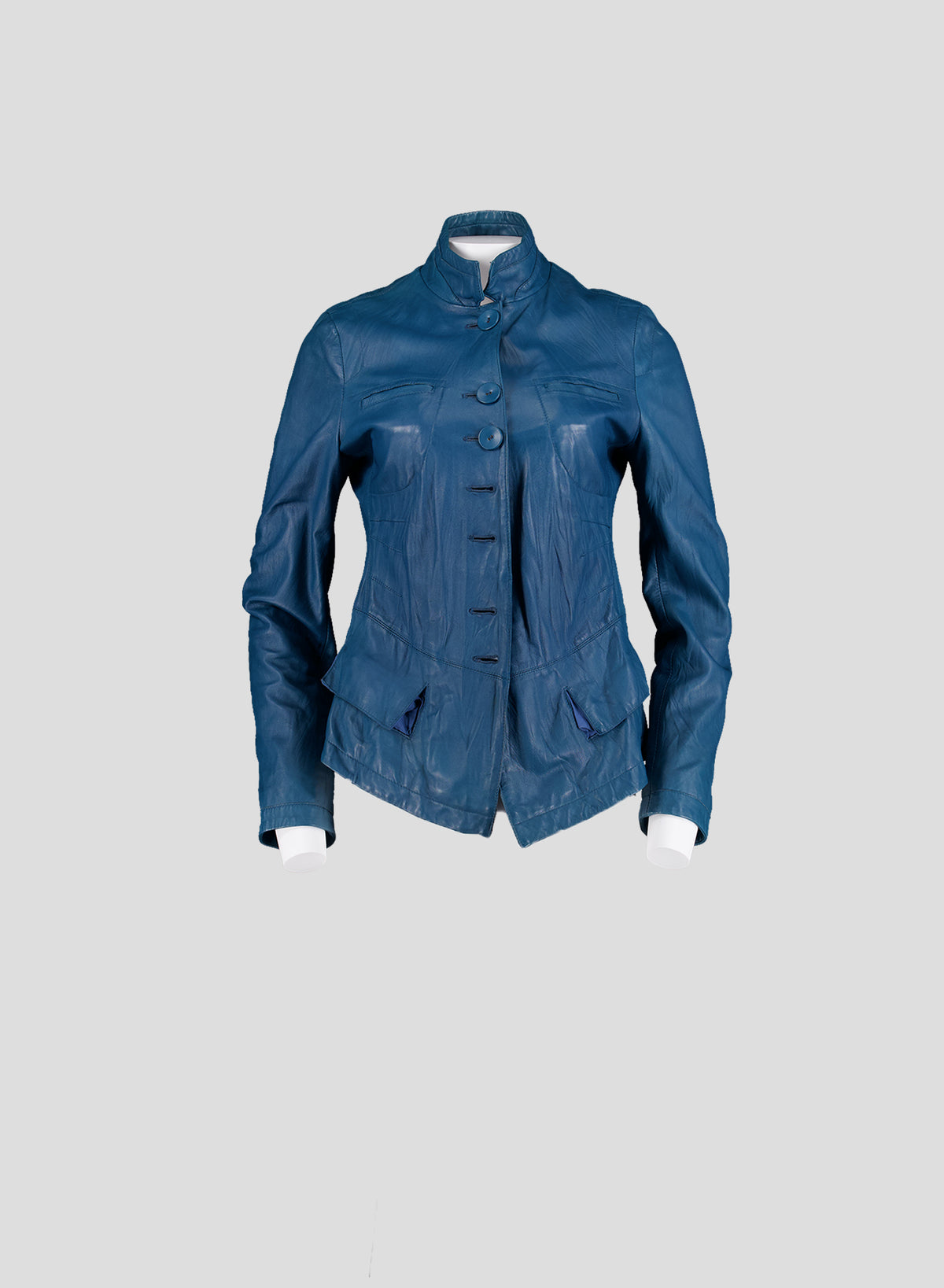 007 Vintage Genuine Leather Jacket — Teal