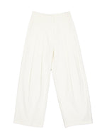 Light Wide-Leg Pants - (Cream/Black)