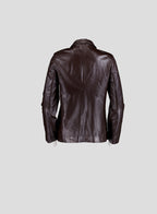 005 Vintage Genuine Leather Jacket — Dark Brown
