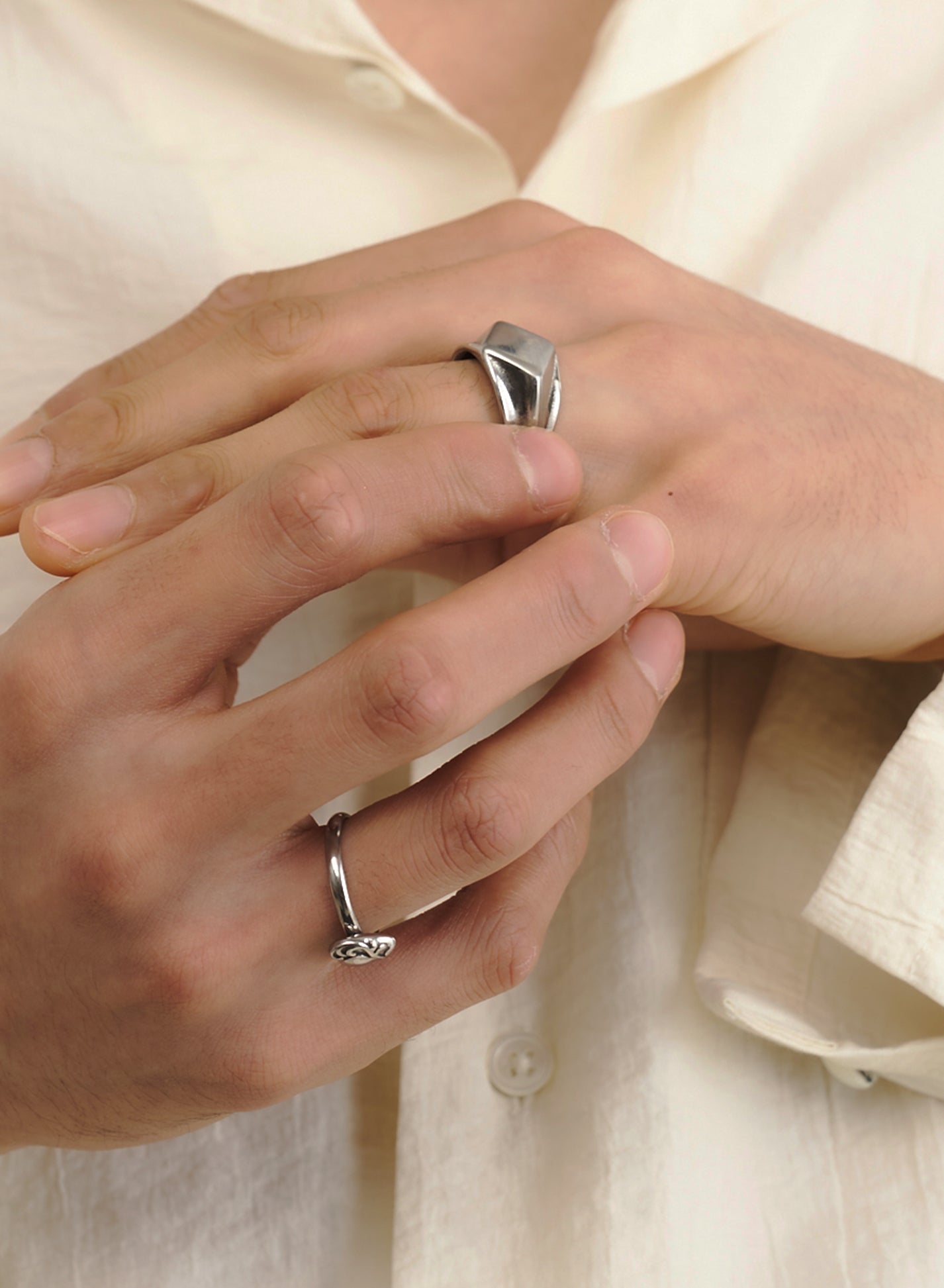 Pyramid Signet Ring  • Surgical Steel