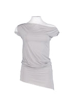 Asymmetric Off-Shoulder Top - Grey