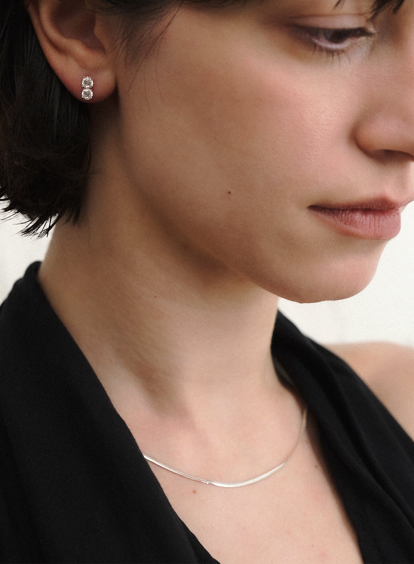 Flat Square Snake Chain Necklace