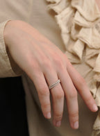 GEM TENNIS RINGS (BLACK/WHITE)