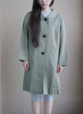 008 Japan Vintage Mac Coat — Off Green