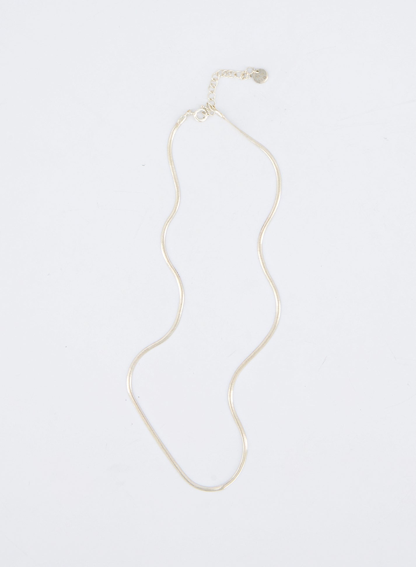 Flat Square Snake Chain Necklace
