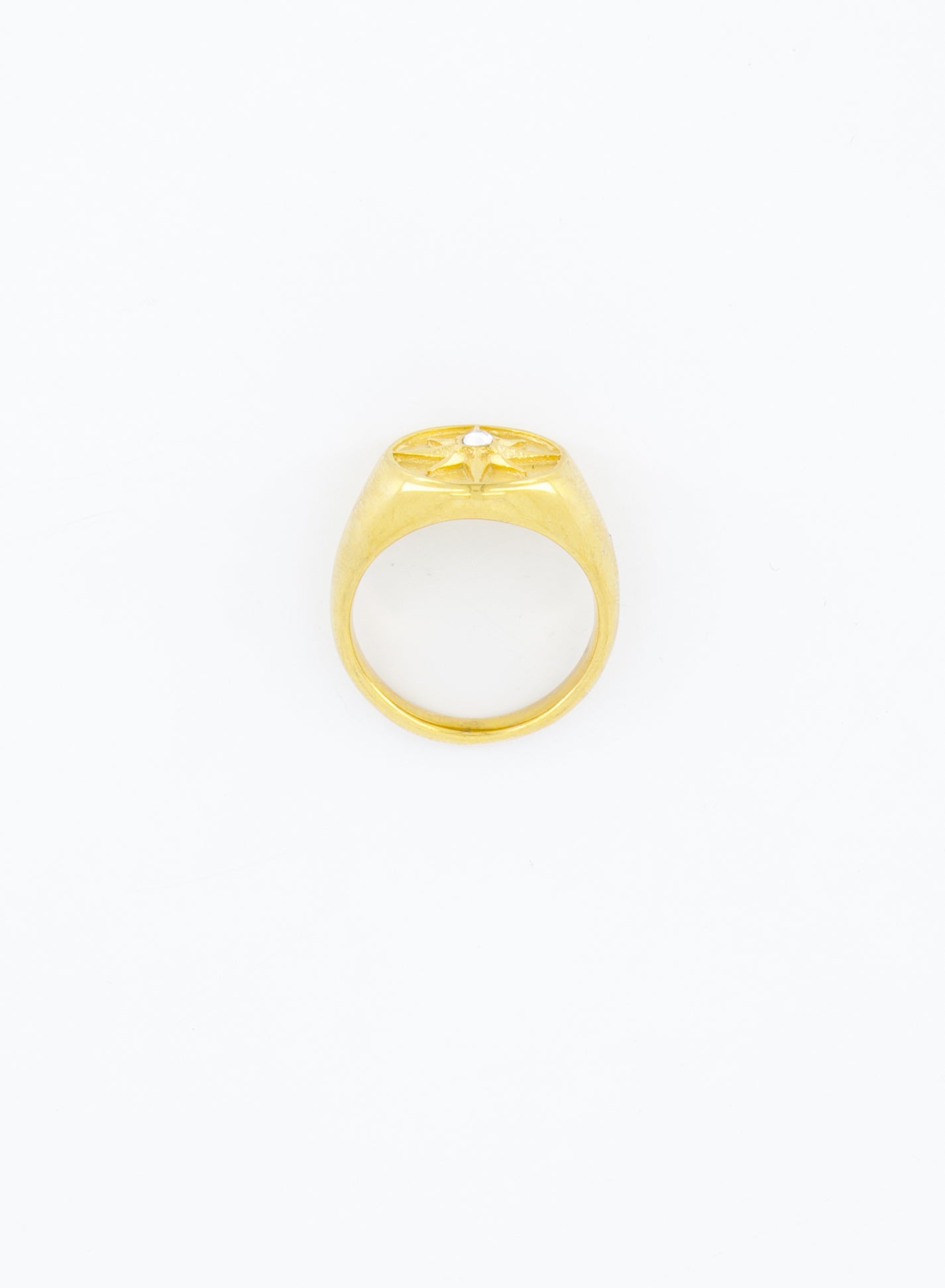 Sunny Pavé Signet Ring • Surgical Steel