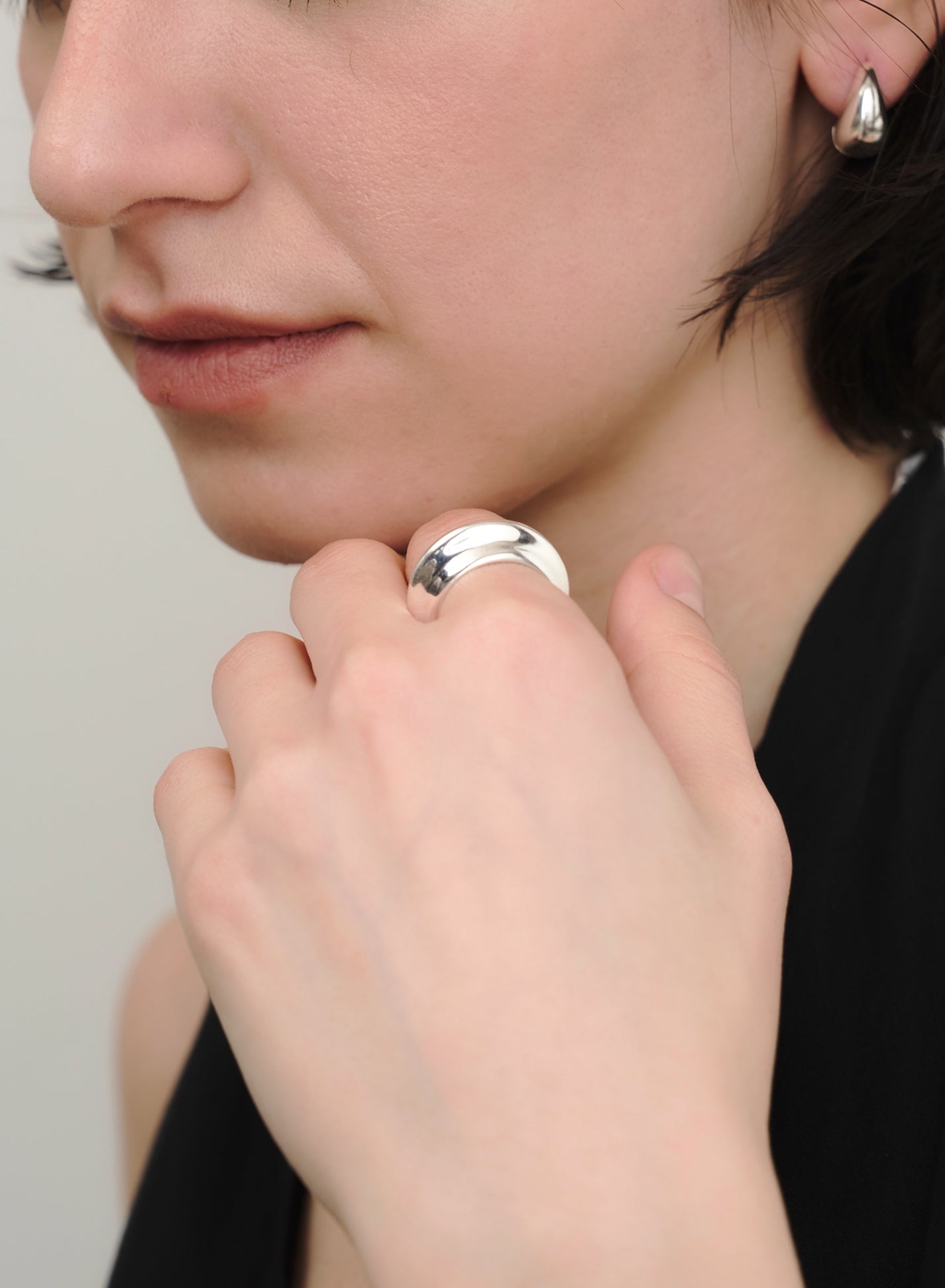 Dome Curve Open Ring