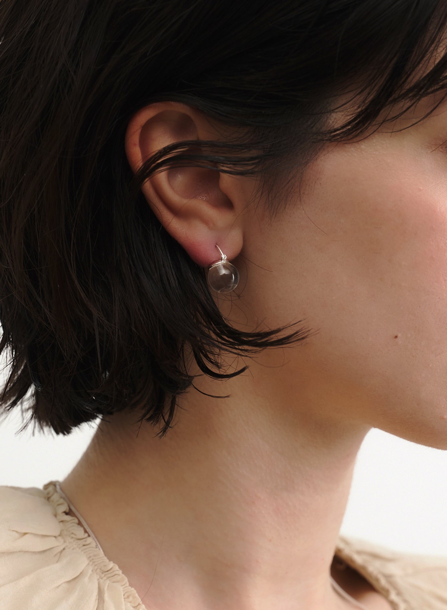 Water Drop Clear Quartz Earring