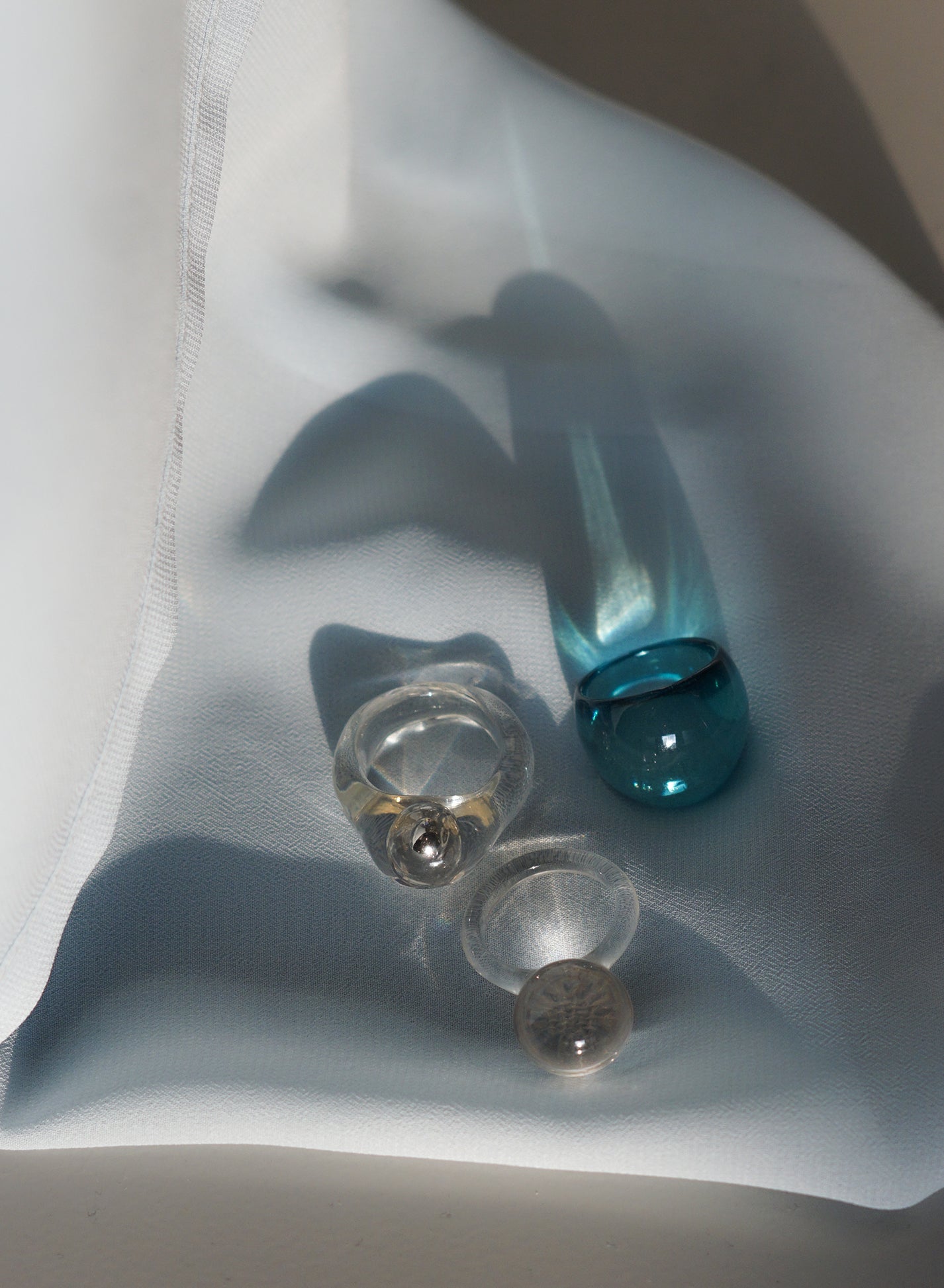 Clear Pearl Ring