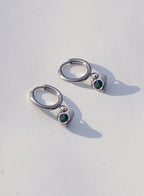 Birthstone Heart Hoops • Surgical Steel