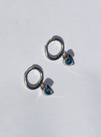 Birthstone Heart Hoops • Surgical Steel