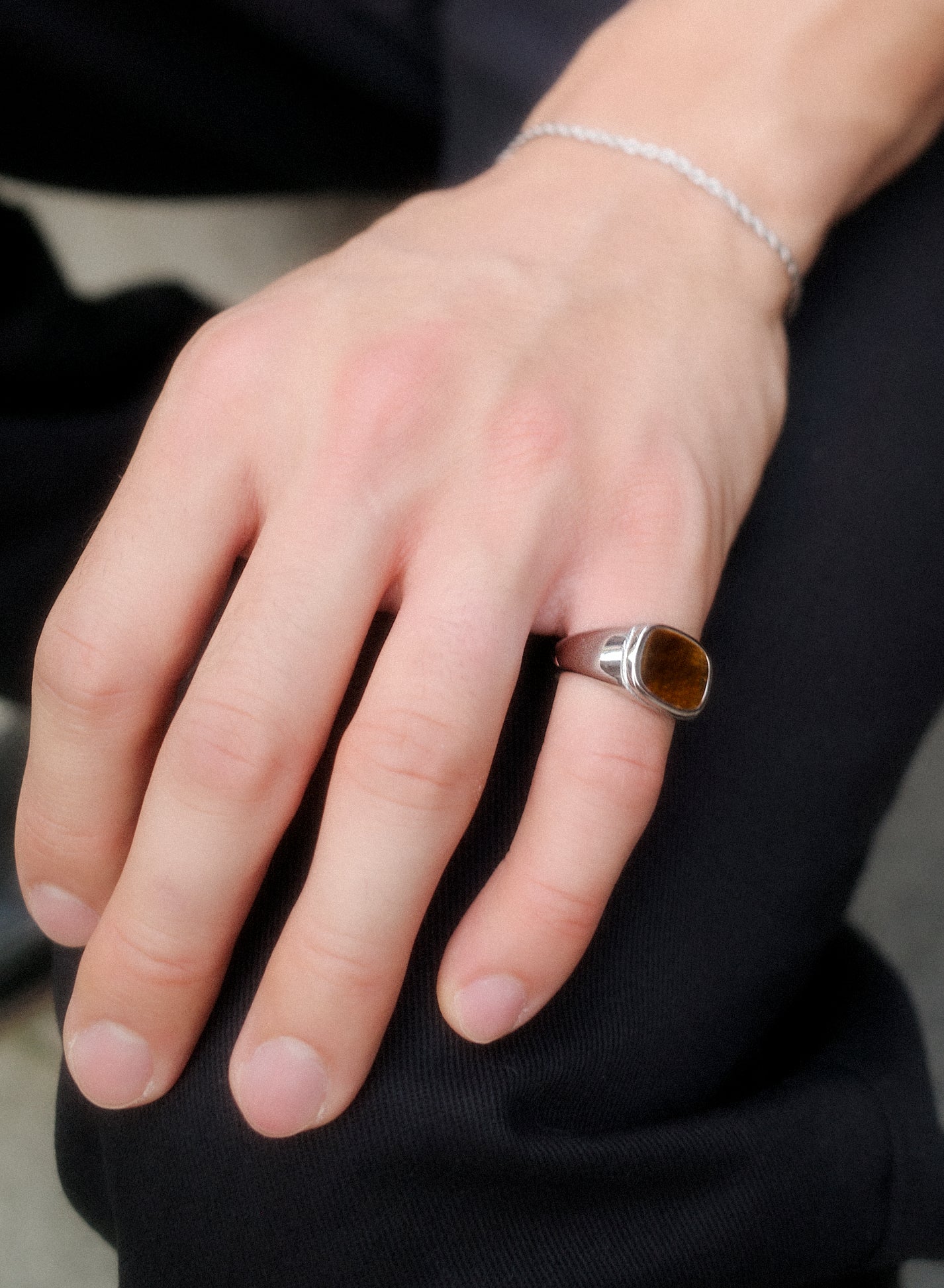 Brown Square Ring