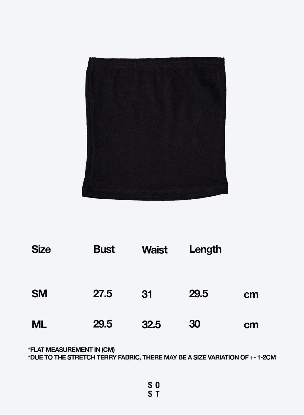 Terry Tube Top - Black