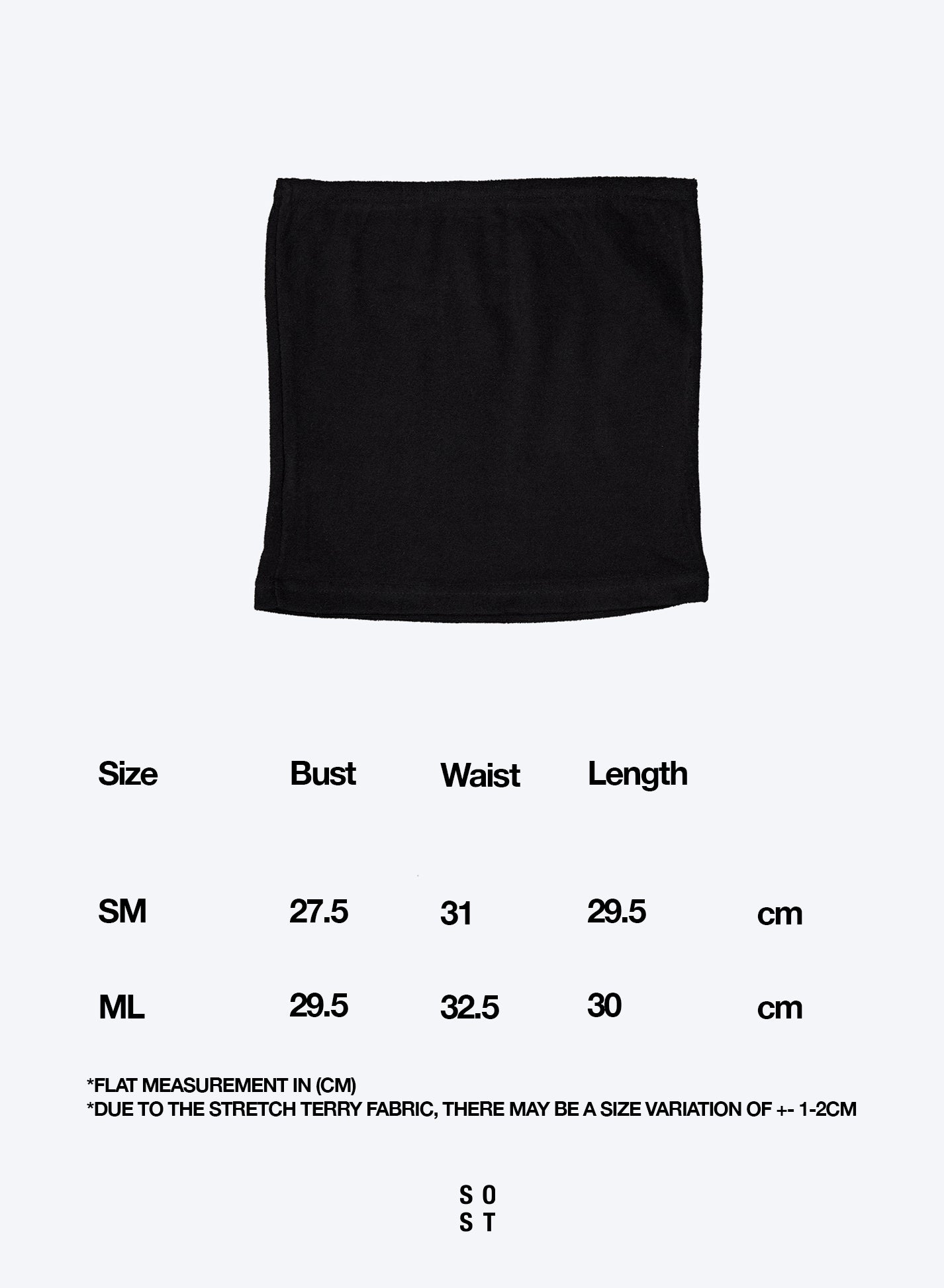 Terry Tube Top - Black