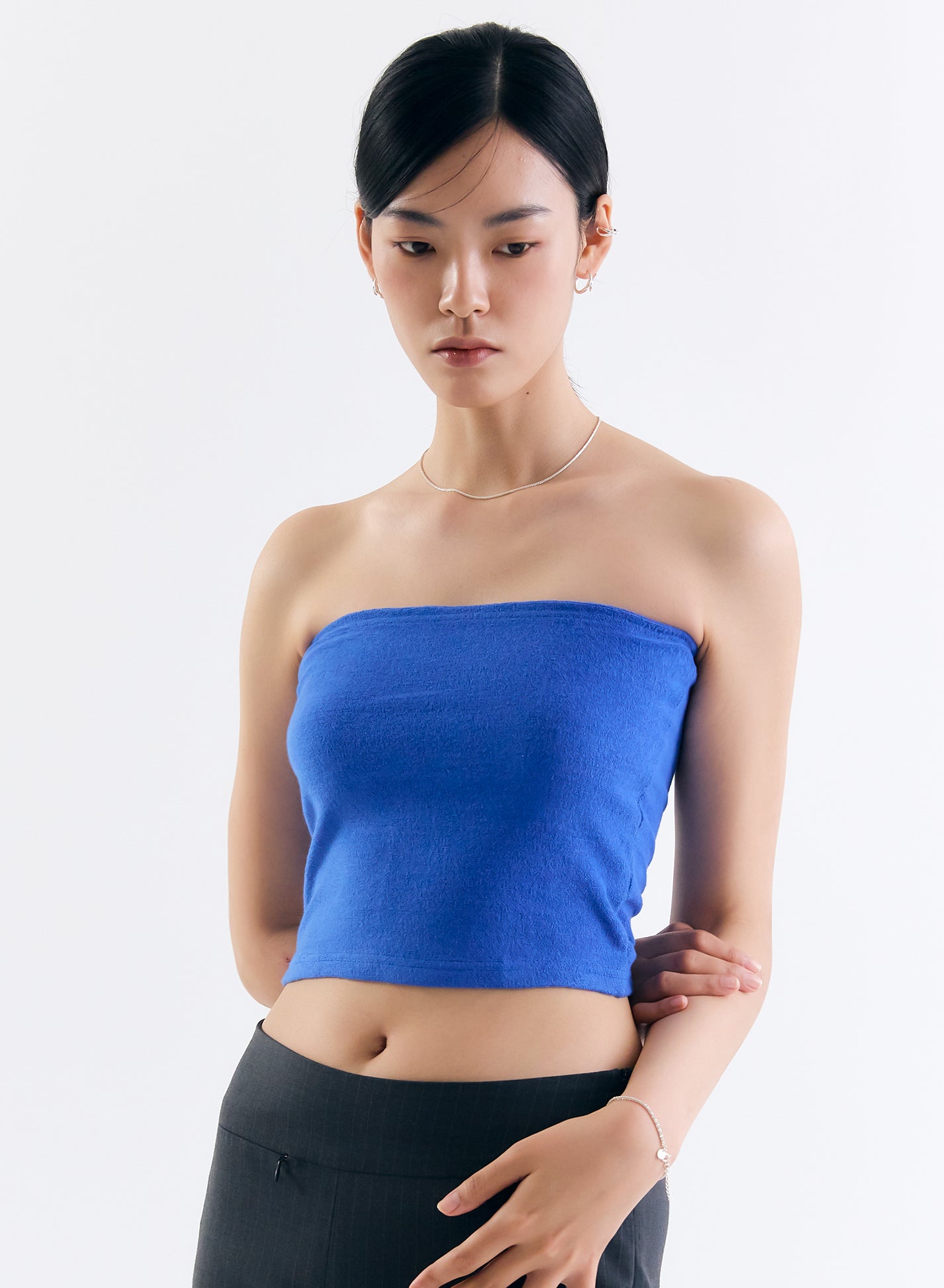 [40%OFF] Terry Tube Top - Blue