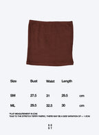 Terry Tube Top - Brown