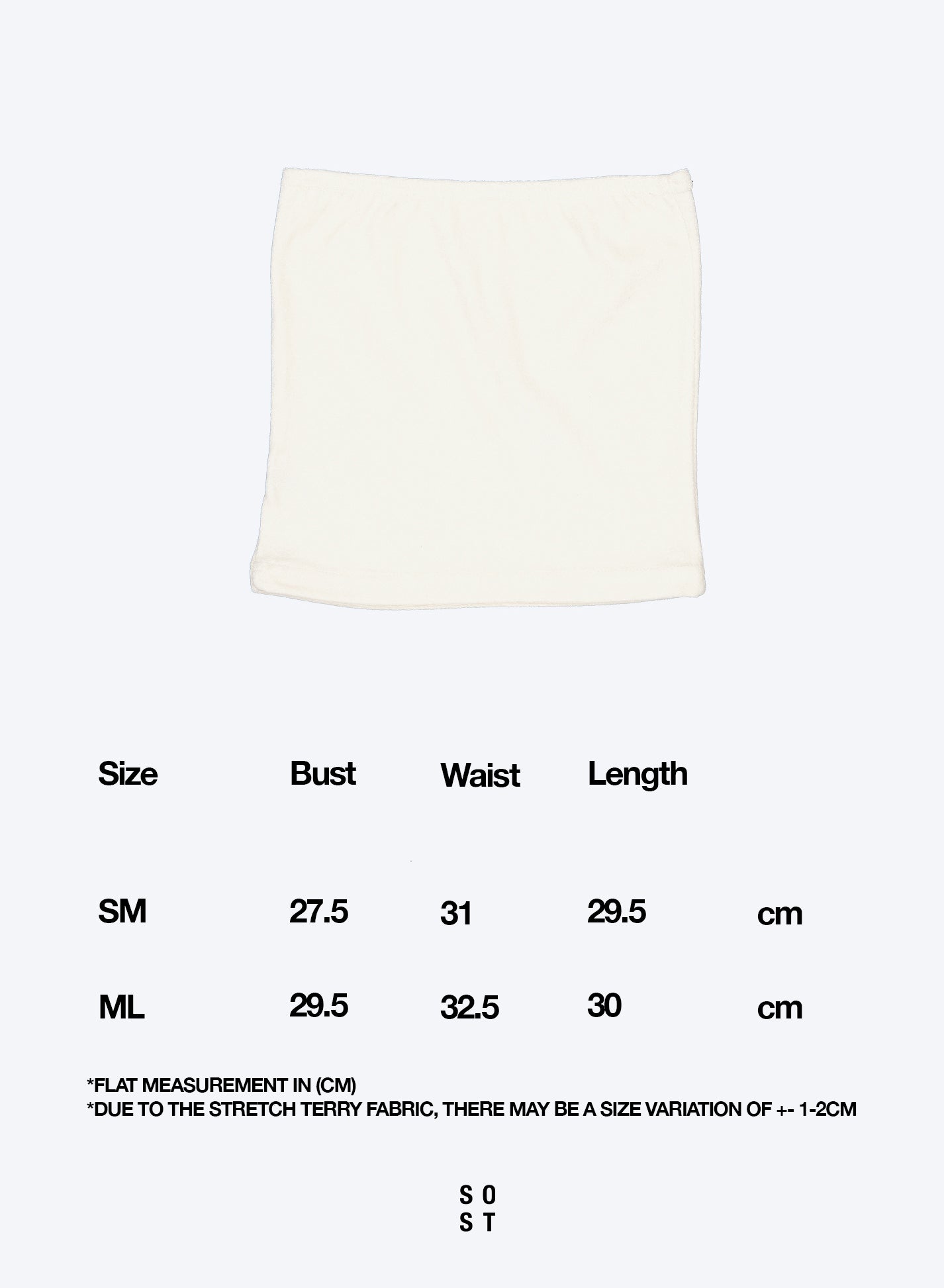 [40%OFF]Terry Tube Top - Cream