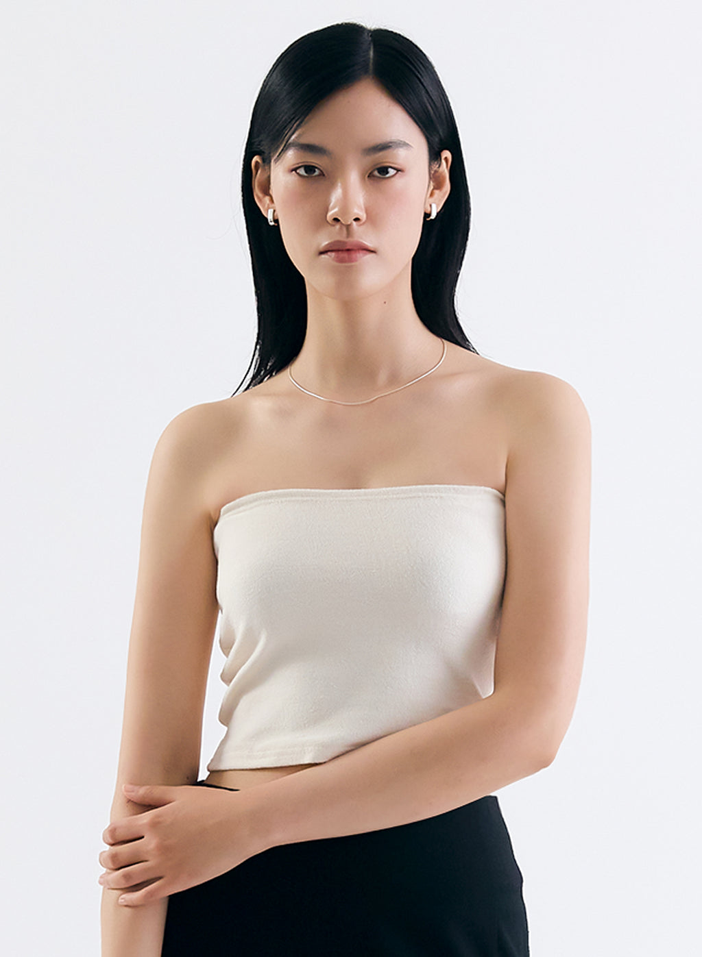 [40%OFF]Terry Tube Top - Cream