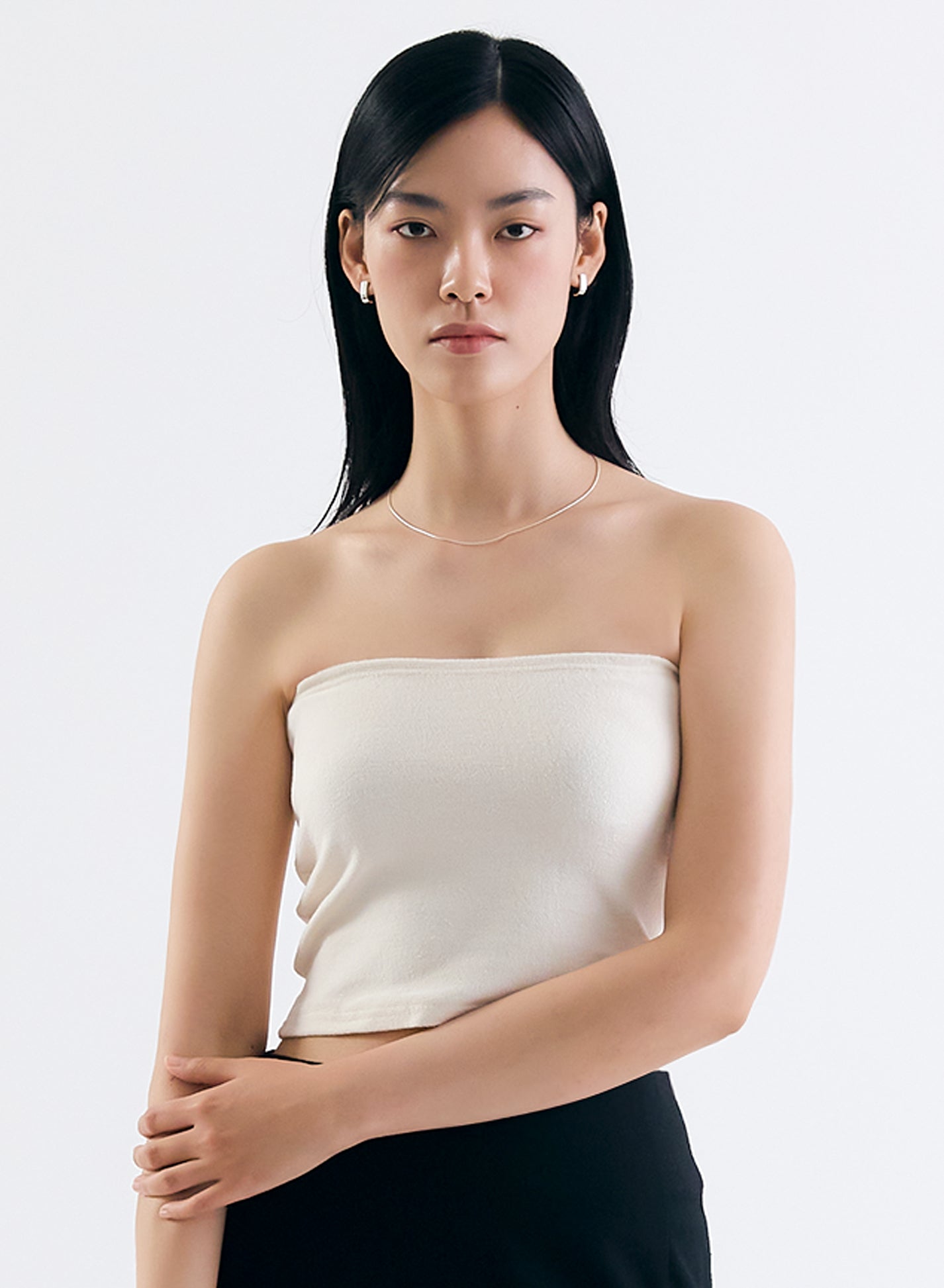 [40%OFF]Terry Tube Top - Cream
