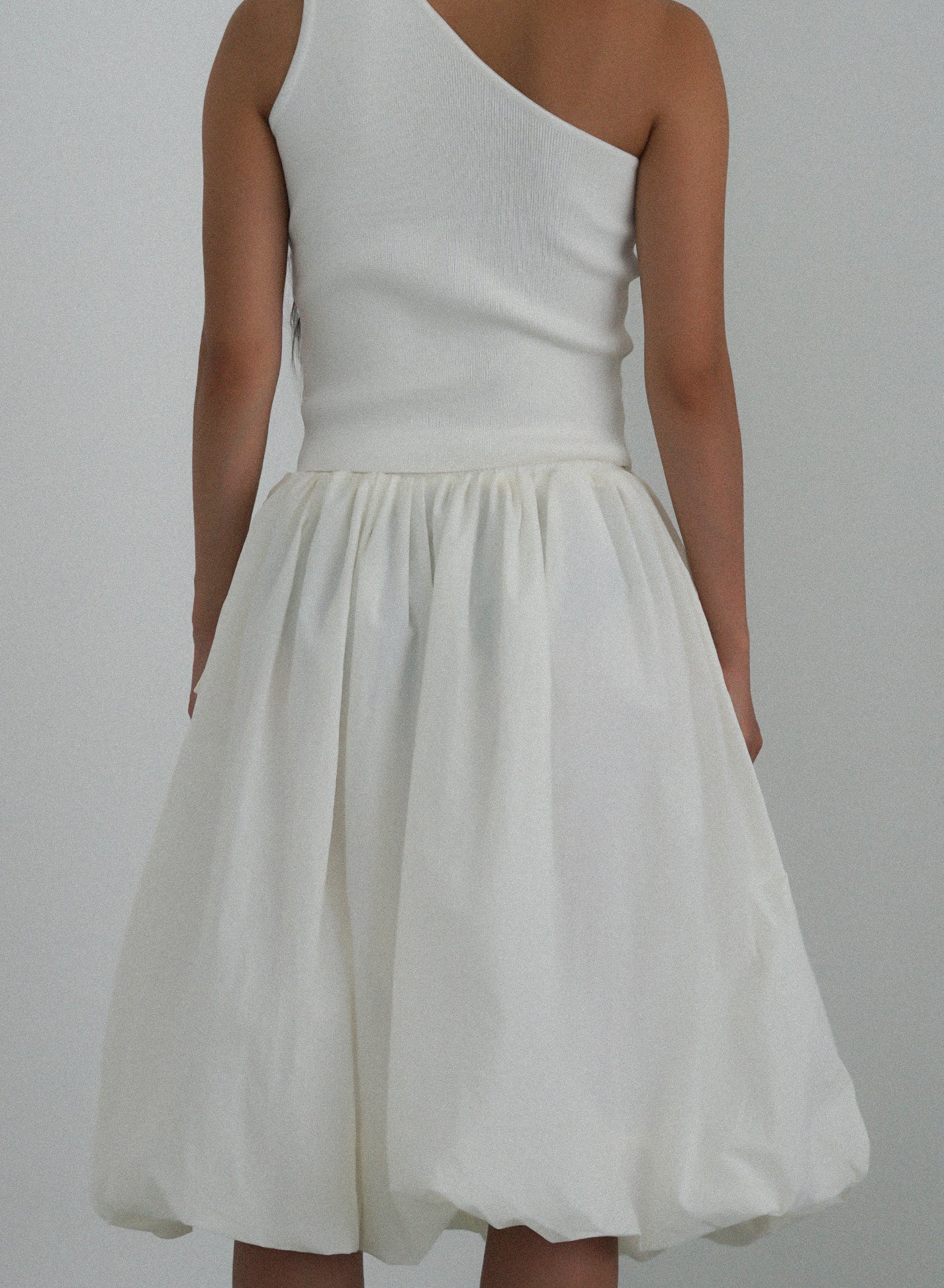 Crispy Balloon Hem Midi Skirt