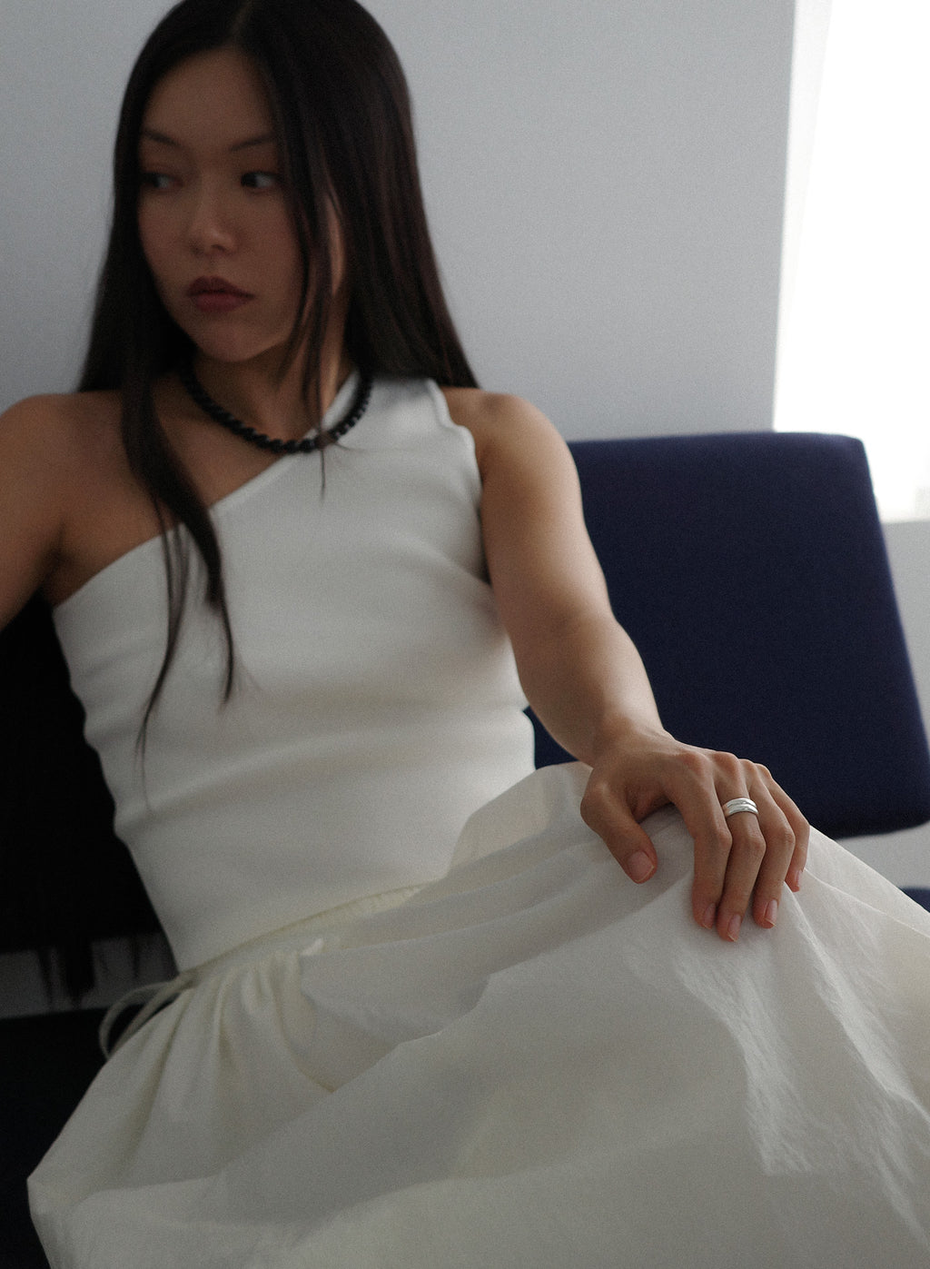 Crispy Balloon Hem Midi Skirt