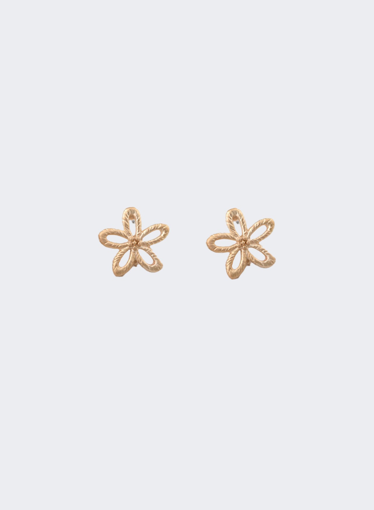 Matte Textured Flower Stud • Gold