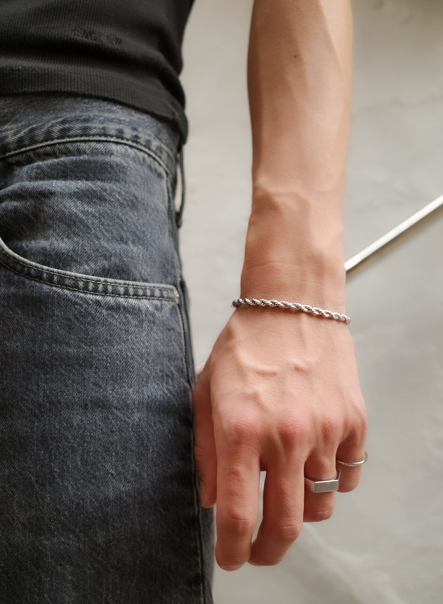 FRENCH ROPE BRACELET [Polished] — 4mm