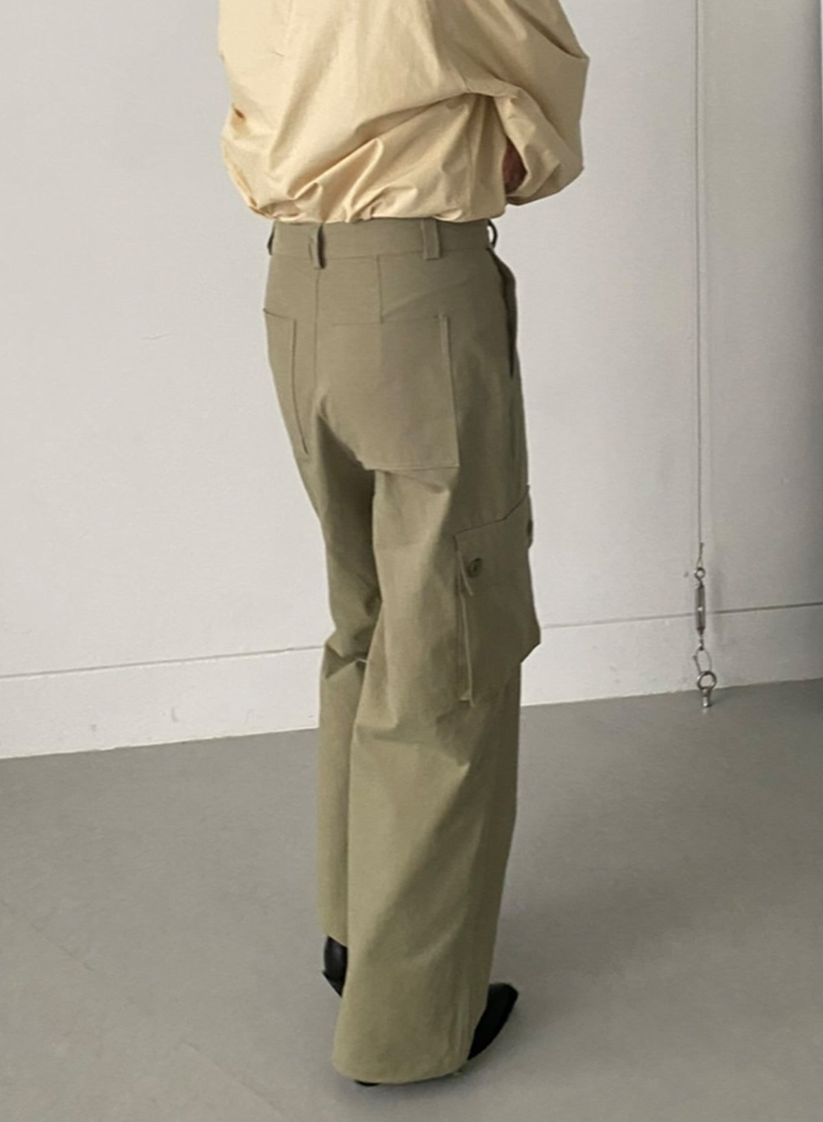 Cotton Cargo Straight Pants - (Khaki)