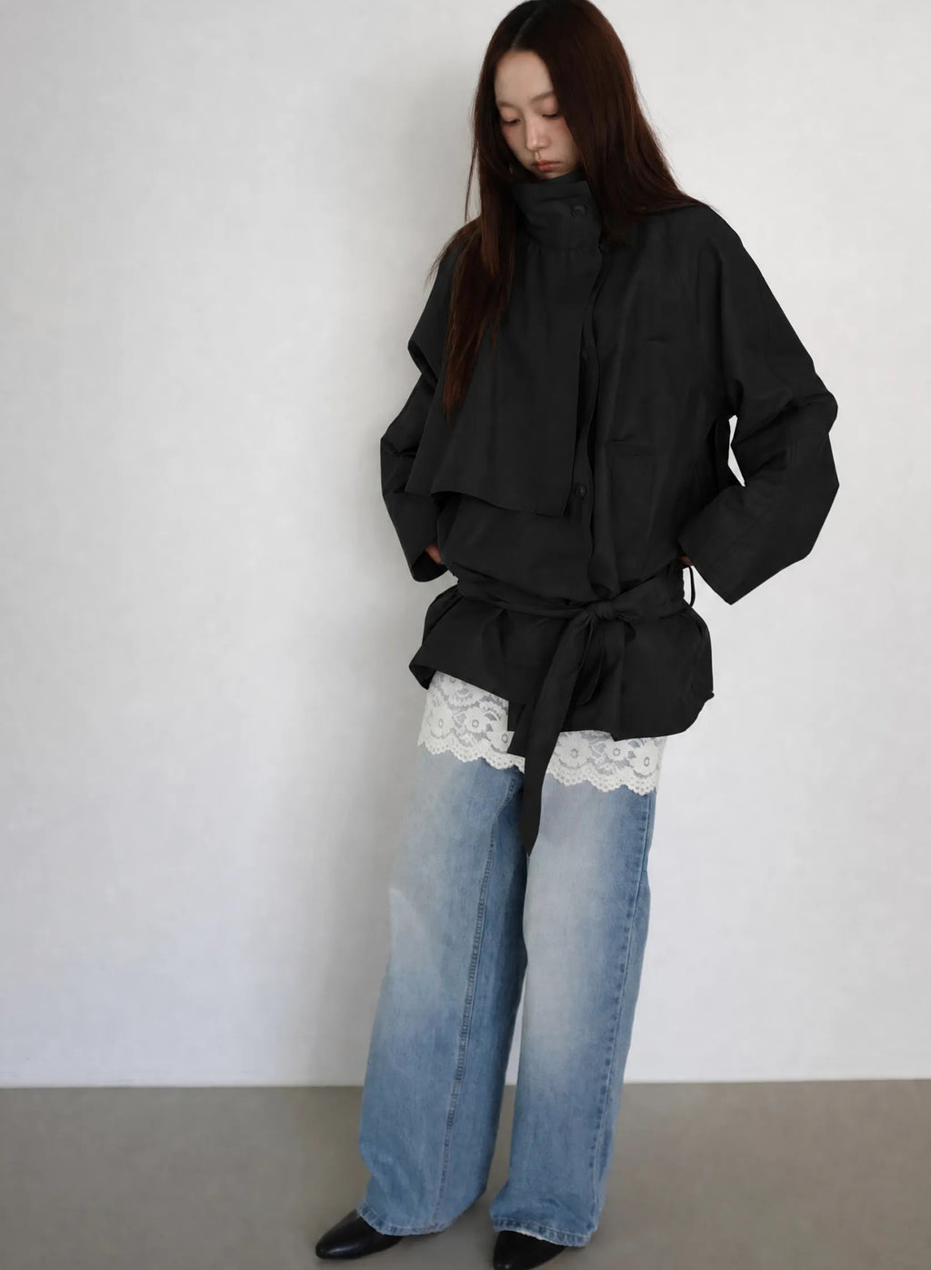 Low Trench Jacket - Black