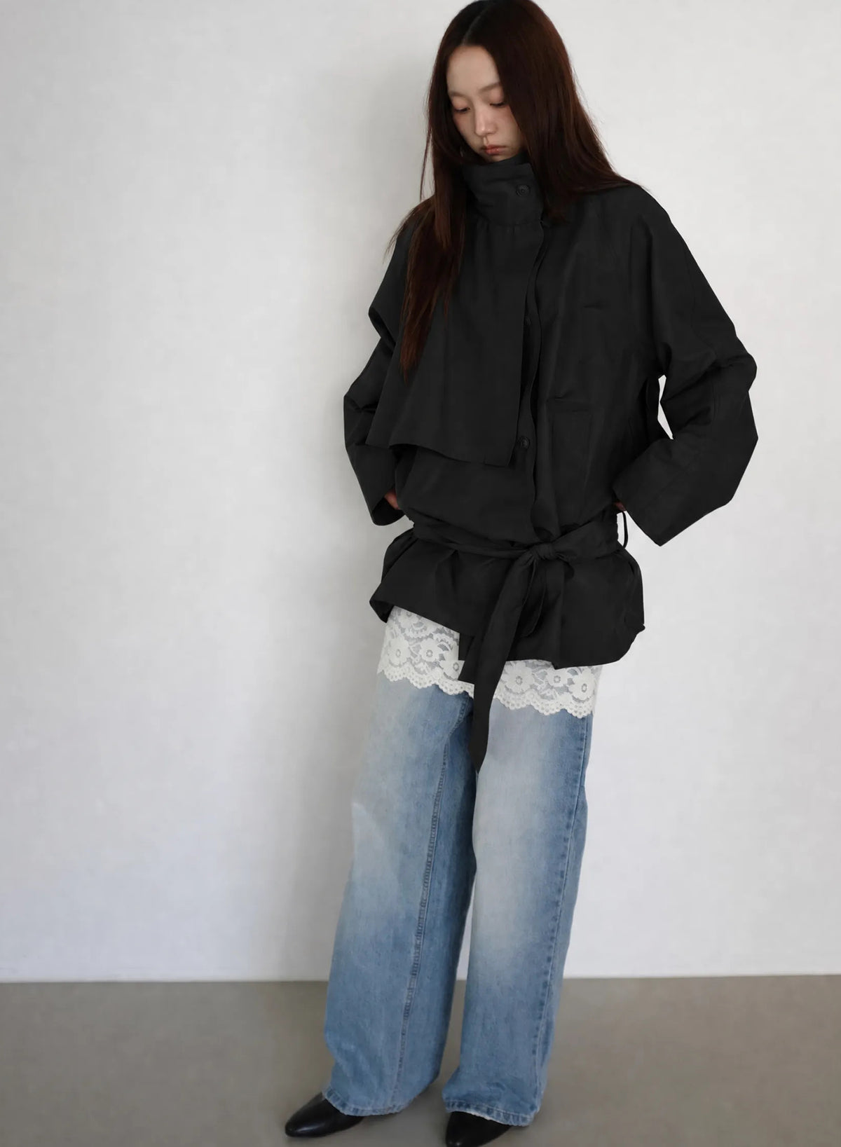 Low Trench Jacket - Black
