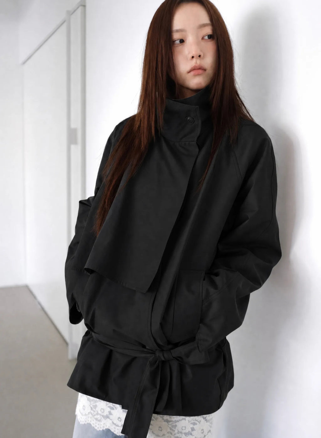 Low Trench Jacket - Black