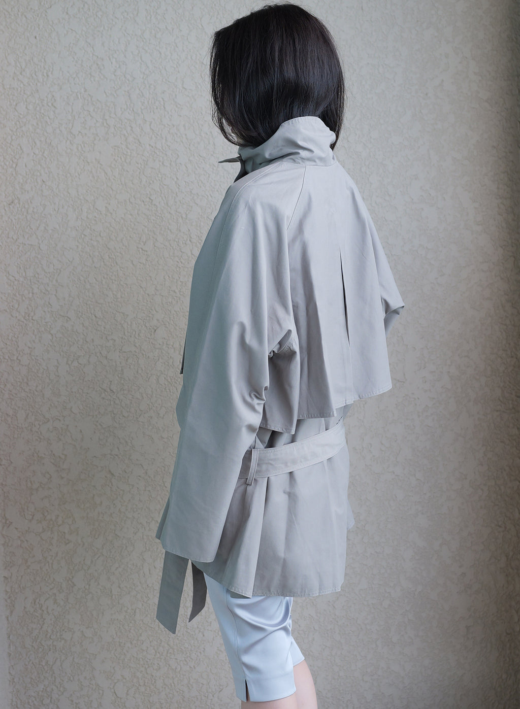 Low Trench Jacket - Warm Grey