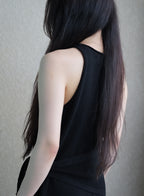 Classic Whole-Garment Knit Maxi Dress - Black