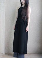 Classic Whole-Garment Knit Maxi Dress - Black