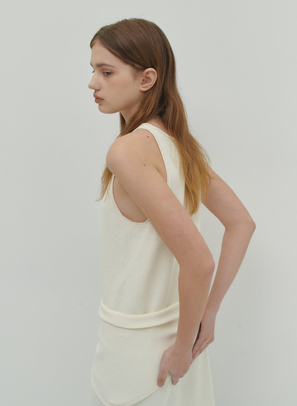 Classic Whole-Garment Knit Maxi Dress -  Ivory