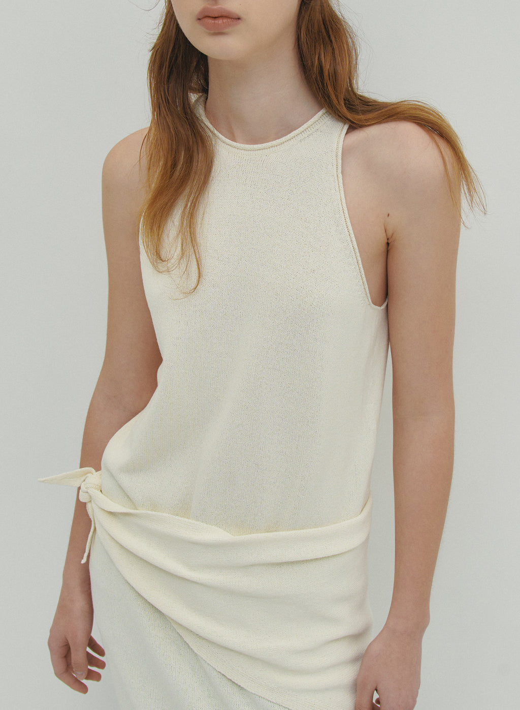 Classic Whole-Garment Knit Maxi Dress -  Ivory