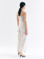 Marble Terry Tube Top - Cream