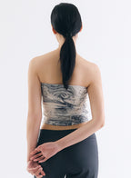 Marble Terry Tube Top - Grey