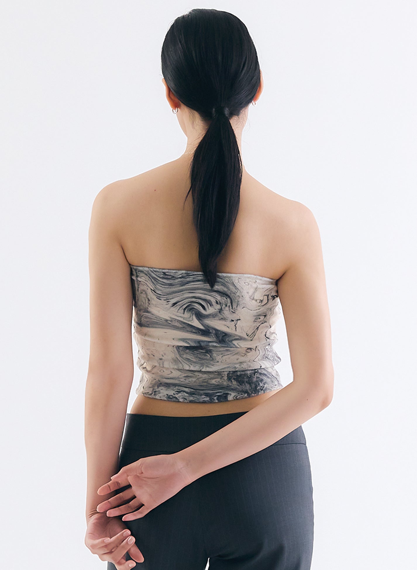 [40%OFF] Marble Terry Tube Top - Grey