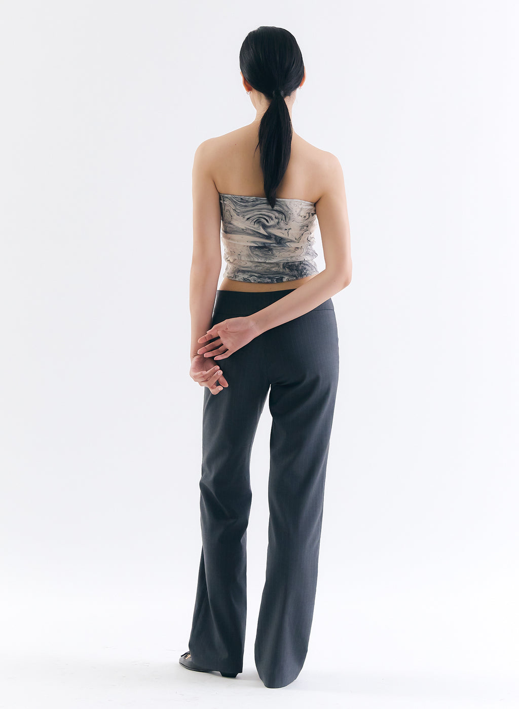 [40%OFF] Marble Terry Tube Top - Grey