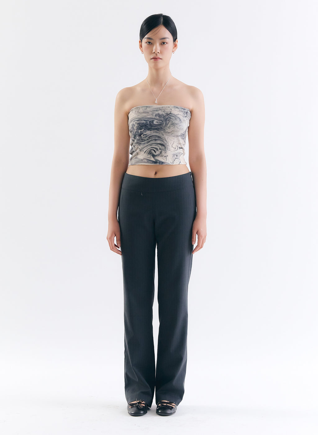 [40%OFF] Marble Terry Tube Top - Grey