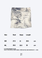 Marble Terry Tube Top - Grey