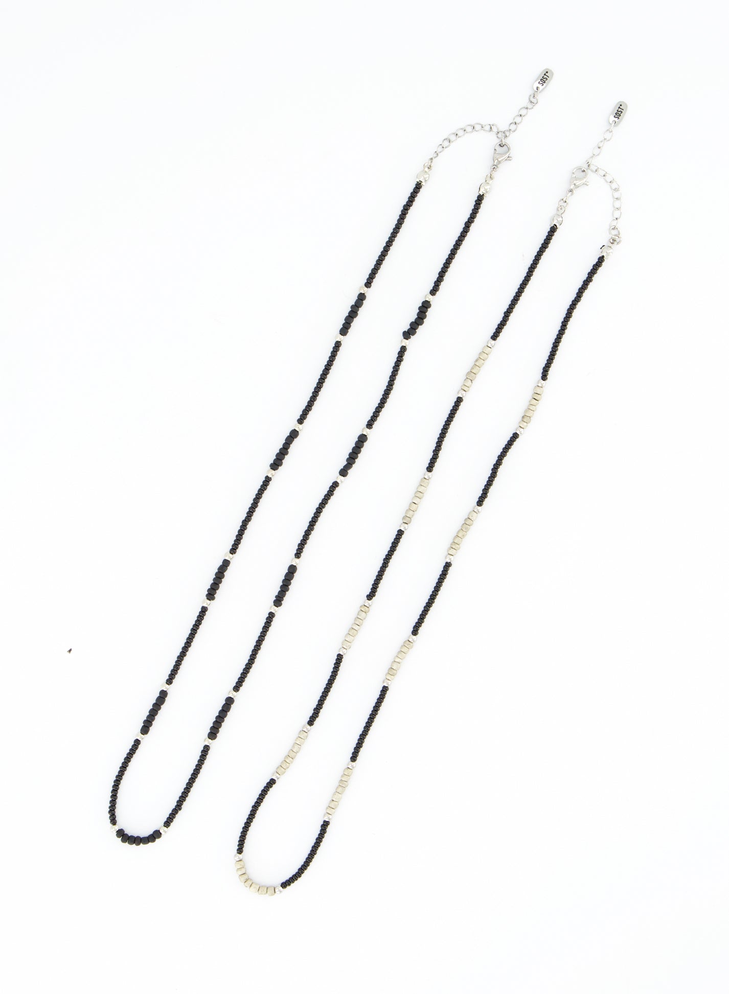 Mono Dune Beads Necklace — Black