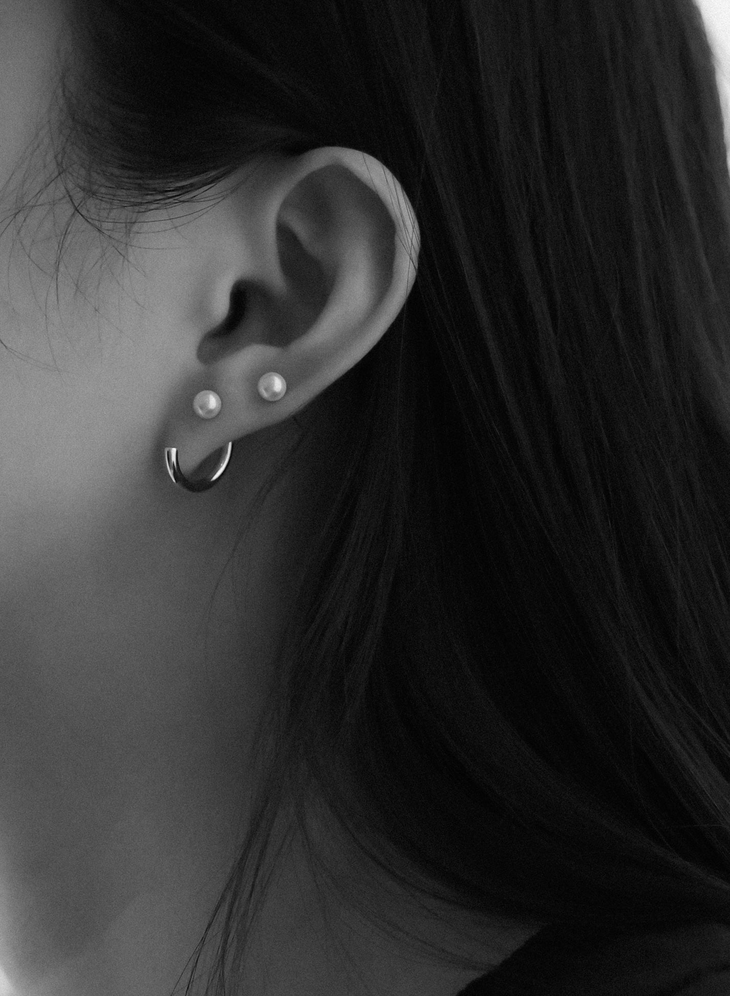 Dual-Wear Pearl Hoop Earrings