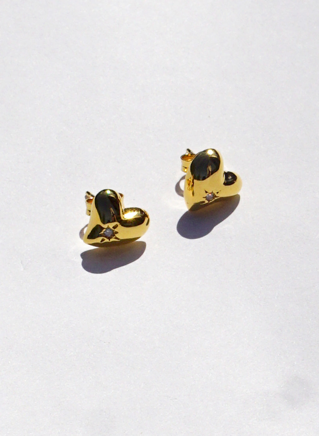 Voluminous Heart Earrings • Gold