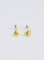 Voluminous Heart Earrings • Gold