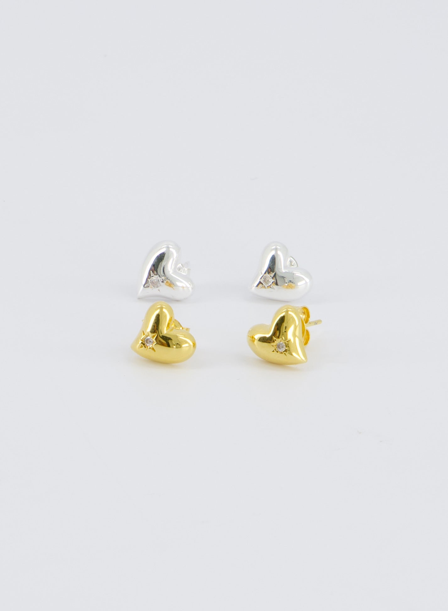 Voluminous Heart Earrings • Gold