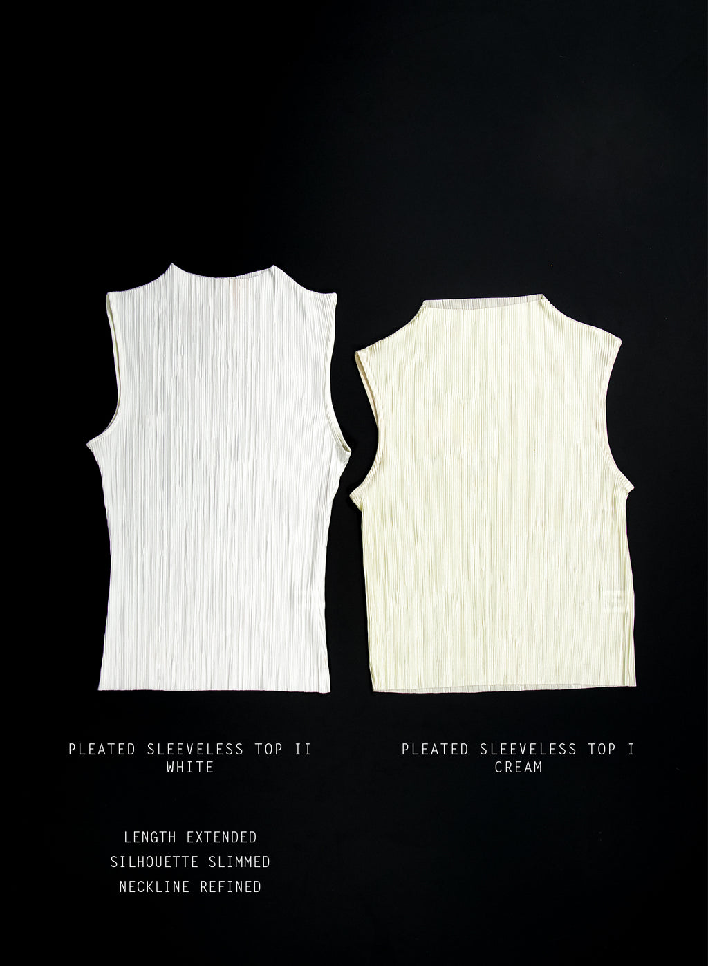 Pleated Sleeveless Top ii ㅡ Black
